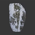Snow Covered Terrain Model With Rocky Outcrops And Green Vegetation Features