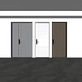 Security Doors With Different Designs Displayed Side By Side In Gray White And Brown 3d model
