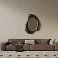 Modern three-seat sofa 3d model