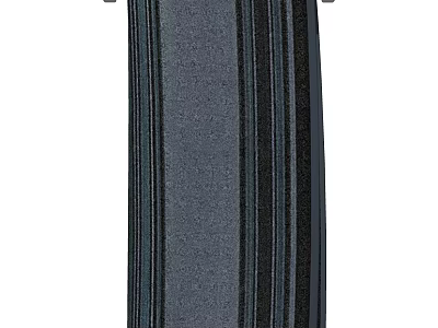 Absorbent Soft Cotton Towel With Dark Gray And Black Vertical Stripes For Bathroom Use 3d model