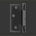 Durable Black Metal Hinges With Round Screws For Furniture Sturdy Design