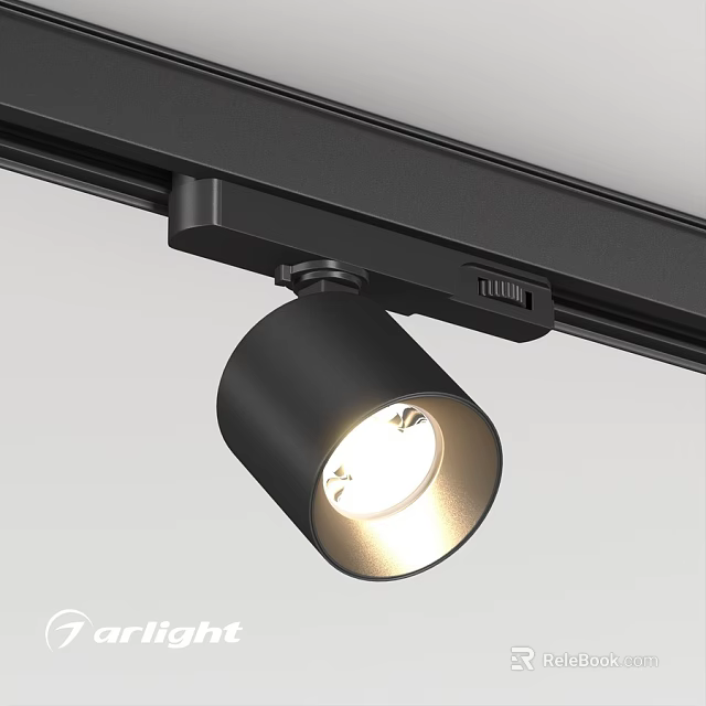 Modern Black Track Mounted Spotlight Downlight With Bright Lighting For Home 3d model 