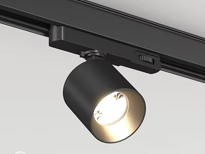 Modern Black Track Mounted Spotlight Downlight With Bright Lighting For Home 3d model