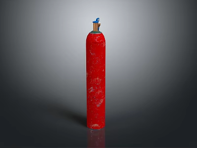 Red Fire Extinguisher With Blue Top Cylinder For Safety Equipment Use 3d model