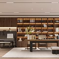 Minimalist Modern Tea Room With Wooden Floors And Grid Partitions