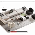 Sofa coffee table 3d model