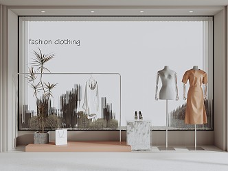 Modern Window Clothing Store Window 3d model