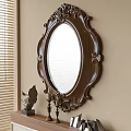 Middle-ancient decorative mirror 3d model