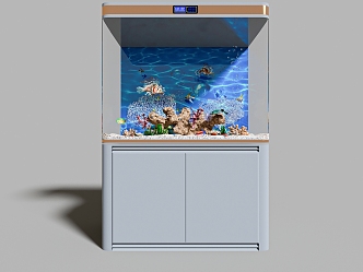 Modern fish tank 3d model