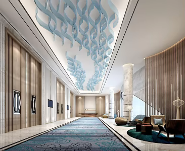 Banquet Front Room Modern Hall 3d model