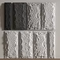 Textured Decorative Wall Panels in Black Gray and White with Stone Like Rough Surface