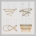 Modern chandelier combination 3d model
