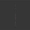 Long Metal Hanging Hook With Multiple Rings And Hook End Design