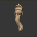Elegant Golden Long Hair With Top Bun And Smooth Flowing Silky Ends