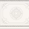Elegant Intricate Embossed Lines Design With Ornate Patterns On White Interior Ceiling