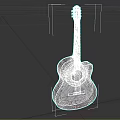 Acoustic Guitar With Wooden Body And Classic Design For Music Enthusiasts