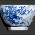 Exquisite Blue and White Carved Bowl With Intricate Sculpted Patterns and Ceramic Design