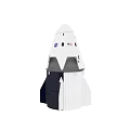 SpaceX Spaceship Model Decorative Ornament Piece With Detailed Design And White Finish