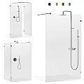 Modern Wall Mounted Shower System With Handheld And Overhead Spray In Black Gold Silver Finishes