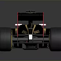 Toyota Formula 1 Race Car with Gold Black Livery and Aerodynamic Styling