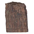 Natural Stone Wood Decorative Column Structures With Rough Textured Surfaces For Rustic Home Decor 3d model