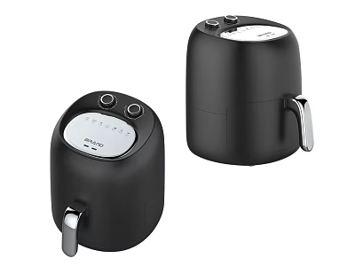 Modern Black Air Fryers Stylish Kitchen Appliances For Healthy Cooking 3d model