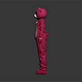 Brown And Pink Bear Costumes With Red Bowtie Mask And Colorful Chest Design