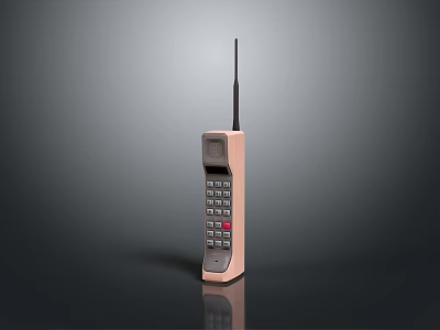 Vintage Mobile Phone With Antenna Keypad Display Screen And Classic Design 3d model