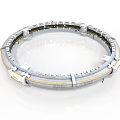 Futuristic Circular Metallic Structure With Sleek Ring Design And Technical Components