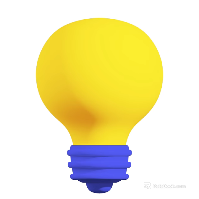 Downlight Spotlight With Yellow Bulb And Blue Base Modern Lighting Fixture 3d model 