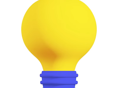 Downlight Spotlight With Yellow Bulb And Blue Base Modern Lighting Fixture 3d model