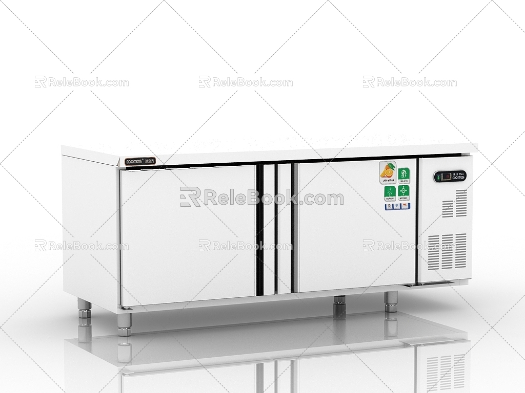 Modern Fridge Freezer 3d model