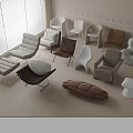 Modern Stylish Single Chairs With Various Designs And Colors For Interior Decor