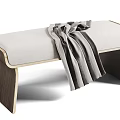 Modern sofa stool bench combination 3d model
