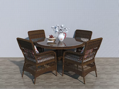 Teng chair dining chair combination 3d model Teng chair dining chair combination 3d model