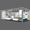 Modern Home Textile Store Showcasing Bedding Sets Pillows And Mattresses In Bright Showroom