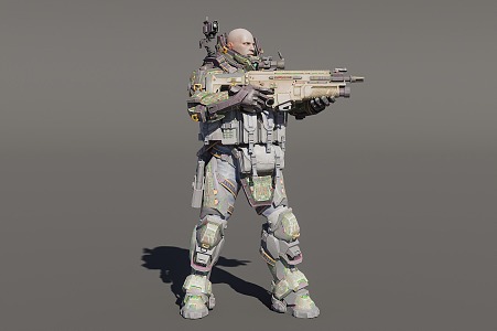 Lance soldier 3d model