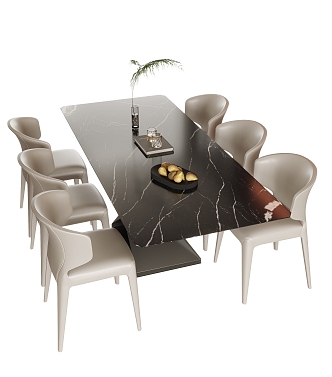 Modern Dining Table Chair Dining Table Chair 3d model