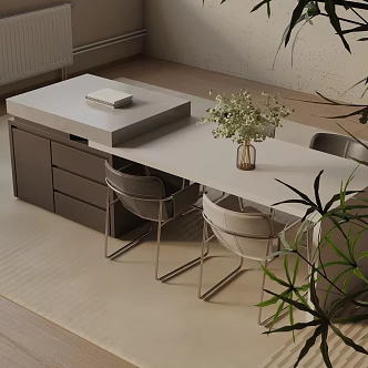 Modern table combination 3d model