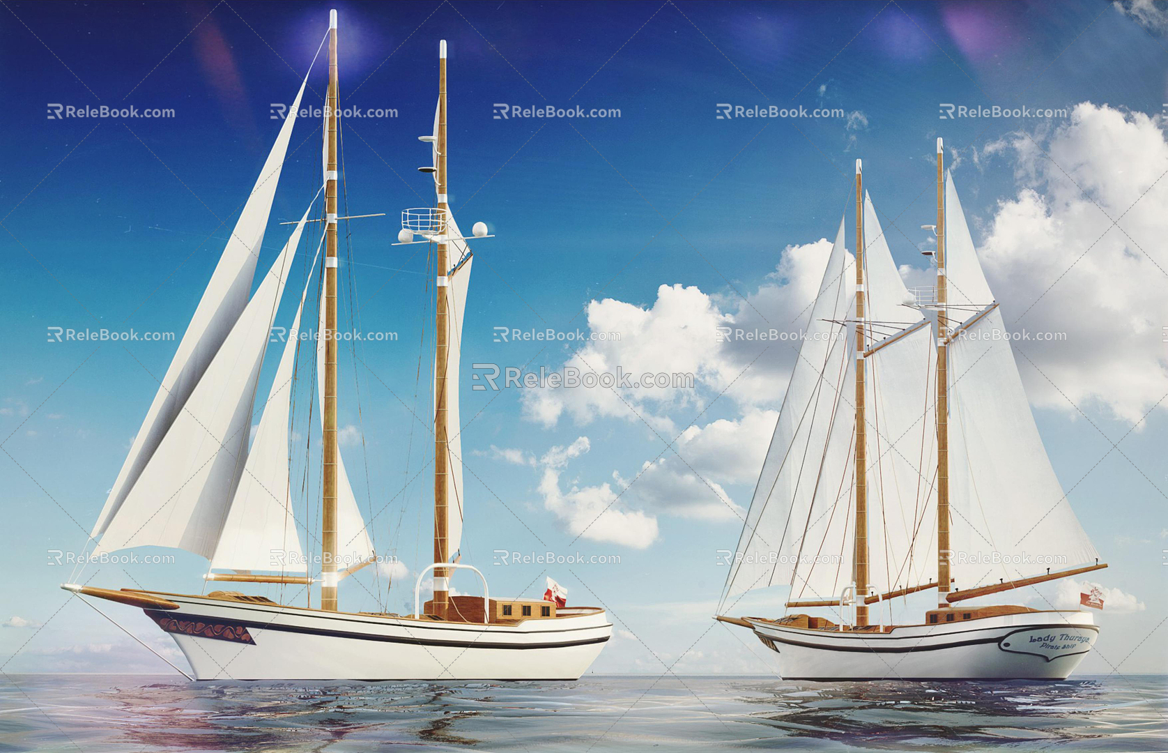 Modern Sailing 3d model