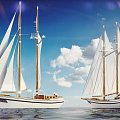 Modern Sailing 3d model