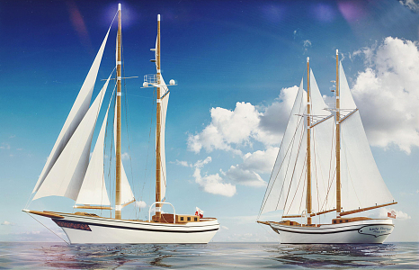 Modern Sailing 3d model