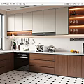 Modern Kitchen Interior With White And Wooden Cabinets Coffee Machine And Fresh Fruits