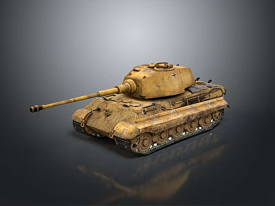 Realistic Military Tank With Detailed Cannon Tracks And Rusty Exterior Design 3d model