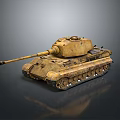 Realistic Military Tank With Detailed Cannon Tracks And Rusty Exterior Design