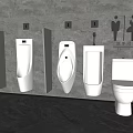 Modern Wall Mounted Urinals In Bathroom With Various Styles And Toilet