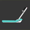 Modern Sports Equipment Treadmill With Metallic Frame Black Seat And Green Shiny Surface