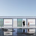 modern platform bus platform 3d model