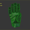 Black and White Leather Glove With Grip Design And Stitched Pattern For Daily Use