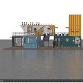 Modern Container Container Net Red Production Base 3d model